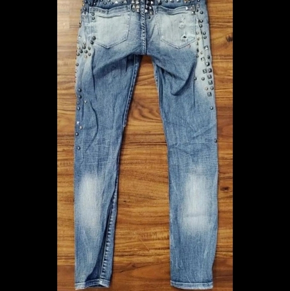 Custom OOAK Studded Skinny Jeans Blank NYC - Picture 2 of 5